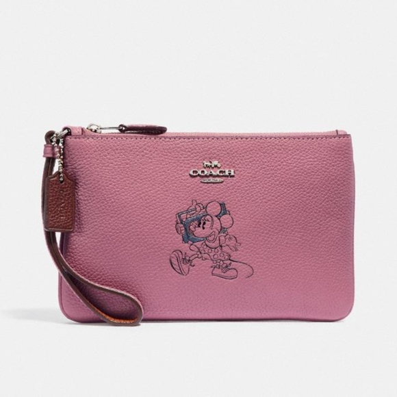 Coach Handbags - NWT Minnie Mouse Small Wristlet With Motif